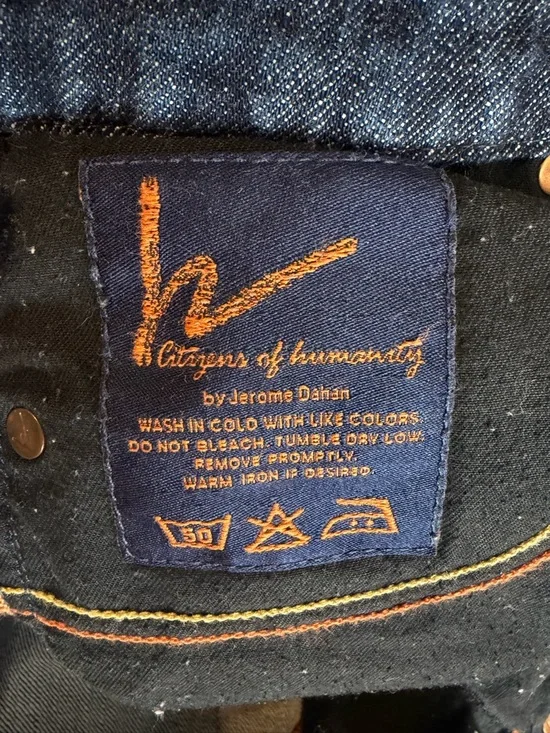Citizens Of Humanity Blue Denim Jeans with Orange Stitching - Picture 10 of 10
